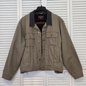 Woolrich Vintage Canvas Trucker Jacket-Size XL-Aztec Fleece Blanket Lined